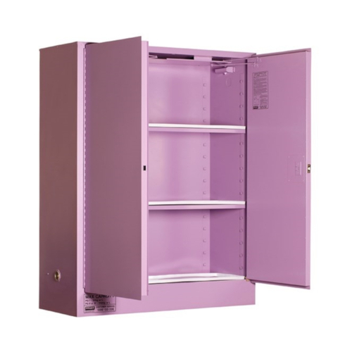 WORKWEAR, SAFETY & CORPORATE CLOTHING SPECIALISTS - PRATT CORROSIVE CABINET 350LTR 2 DOOR, 3 SHELF