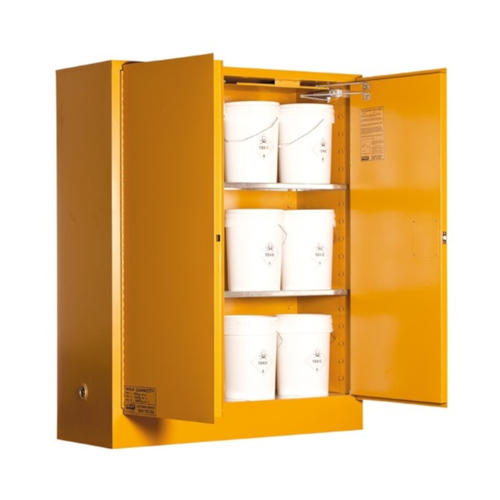 WORKWEAR, SAFETY & CORPORATE CLOTHING SPECIALISTS - PRATT TOXIC CABINET 250LTR XL 2 DOOR, 3 SHELF