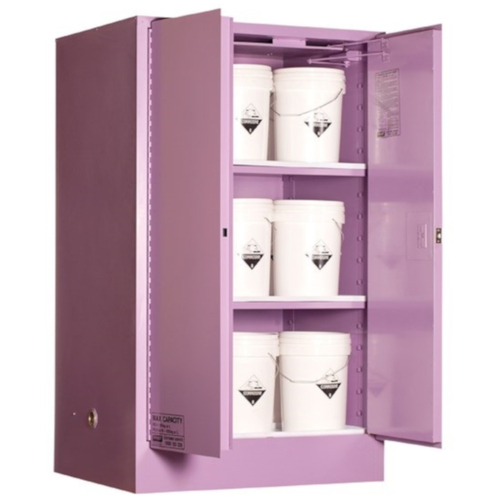 WORKWEAR, SAFETY & CORPORATE CLOTHING SPECIALISTS - PRATT CORROSIVE CABINET 425LTR 2 DOOR, 3 SHELF