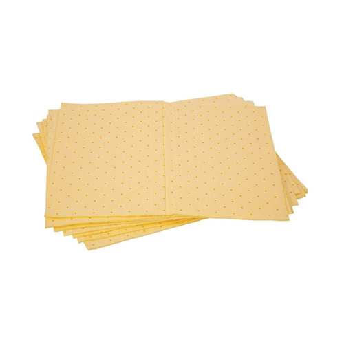 WORKWEAR, SAFETY & CORPORATE CLOTHING SPECIALISTS - PRATT YELLOW HAZCHEM  ABSORBENT PAD - 300GSM- 10/Pack