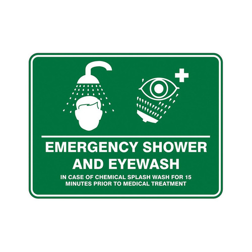 WORKWEAR, SAFETY & CORPORATE CLOTHING SPECIALISTS - EMERG. SHOWER & EYE WASH PIC (PS6CM) 450 X 300  METAL