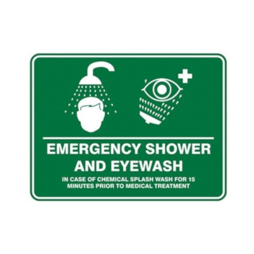 WORKWEAR, SAFETY & CORPORATE CLOTHING SPECIALISTS - EMERG. SHOWER & EYE WASH PIC (PS6M) 600 X 450 METAL