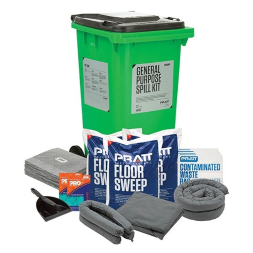 WORKWEAR, SAFETY & CORPORATE CLOTHING SPECIALISTS - PRATT ECONOMY 240LTR GENERAL  PURPOSE SPILL KIT- GREY LID