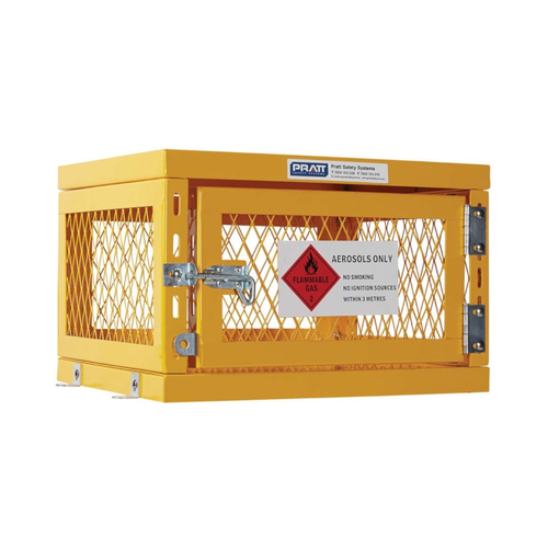 WORKWEAR, SAFETY & CORPORATE CLOTHING SPECIALISTS - PRATT AEROSOL CAGE. 1 STORAGE LEVEL UP TO 42 CANS FLAT PACKED