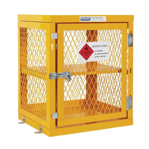 WORKWEAR, SAFETY & CORPORATE CLOTHING SPECIALISTS - PRATT AEROSOL CAGE. 2 STORAGE LEVEL UP TO 84 CANS FLAT PACKED