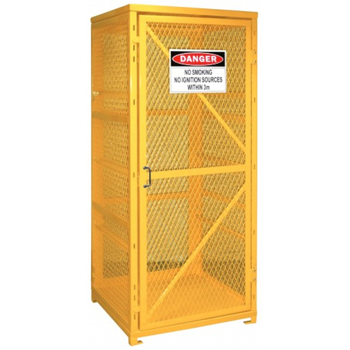 WORKWEAR, SAFETY & CORPORATE CLOTHING SPECIALISTS - PRATT GAS CYLINDER CAGE. 1 STORAGE LEVEL UP TO 9 G-SIZED CYLINDERS