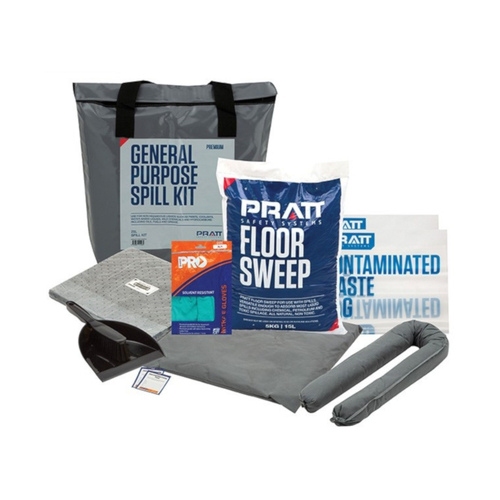 WORKWEAR, SAFETY & CORPORATE CLOTHING SPECIALISTS - PRATT 25LTR GENERAL PURPOSE SPILL KIT- GREY BAG