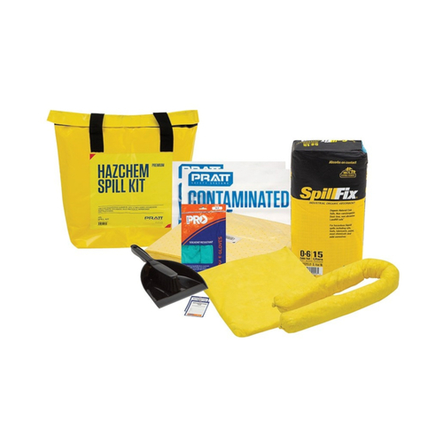 WORKWEAR, SAFETY & CORPORATE CLOTHING SPECIALISTS - PRATT 25LTR HAZCHEM SPILL KIT- YELLOW BAG