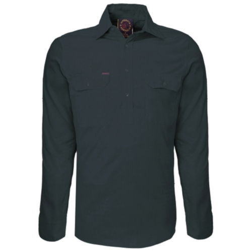 WORKWEAR, SAFETY & CORPORATE CLOTHING SPECIALISTS - Closed Front Shirt Long Sleeves