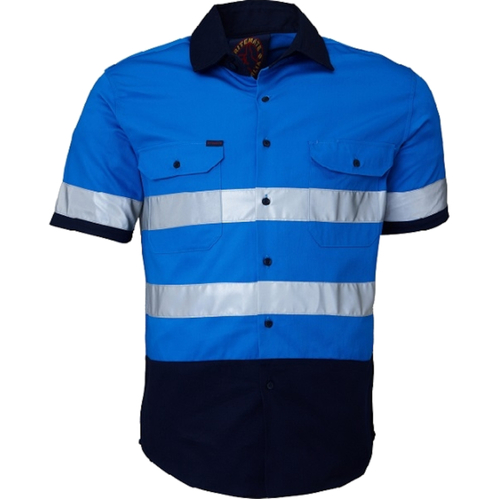 WORKWEAR, SAFETY & CORPORATE CLOTHING SPECIALISTS - Open Front Shirt S/S 3MTape