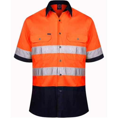 WORKWEAR, SAFETY & CORPORATE CLOTHING SPECIALISTS Open Front Shirt S/S 3MTape