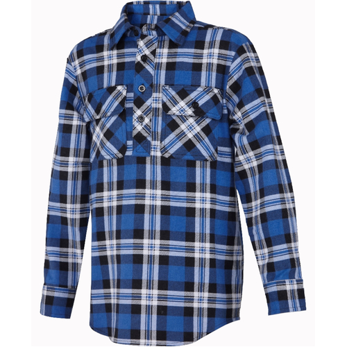 WORKWEAR, SAFETY & CORPORATE CLOTHING SPECIALISTS - Flannelette Shirt Children's Closed Front