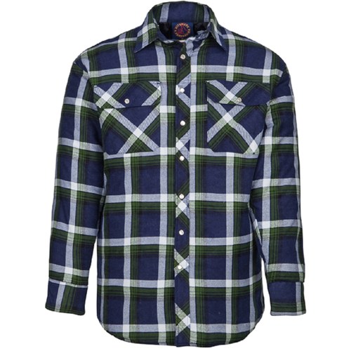 WORKWEAR, SAFETY & CORPORATE CLOTHING SPECIALISTS - Flannelette Men's Quilted Shirt