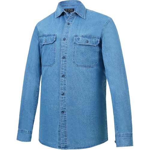 WORKWEAR, SAFETY & CORPORATE CLOTHING SPECIALISTS - Ladies Classic Fit, Denim Shirt Long Sleeve