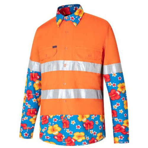 WORKWEAR, SAFETY & CORPORATE CLOTHING SPECIALISTS - DISCONTINUED - Vented Open Front L/W L/S Tape Shirt