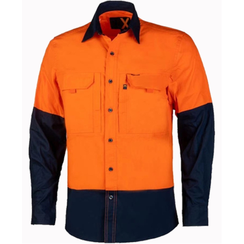 WORKWEAR, SAFETY & CORPORATE CLOTHING SPECIALISTS - RMX Flexible Fit Utility Shirts, Two Tone