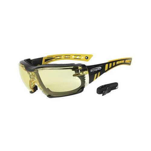 WORKWEAR, SAFETY & CORPORATE CLOTHING SPECIALISTS - Speed Pro Yellow Black Frame Titanium AF/AS Amber Lens