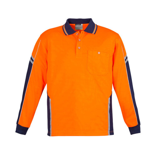 WORKWEAR, SAFETY & CORPORATE CLOTHING SPECIALISTS - Mens Hi Vis L/S Squad Polo