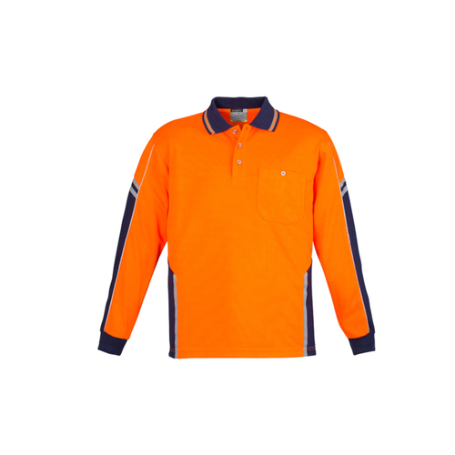 WORKWEAR, SAFETY & CORPORATE CLOTHING SPECIALISTS Mens Hi Vis L/S Squad Polo