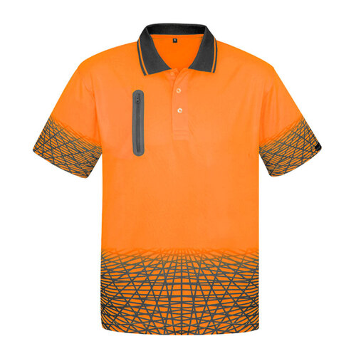 WORKWEAR, SAFETY & CORPORATE CLOTHING SPECIALISTS - Mens Hi Vis Tracks Polo