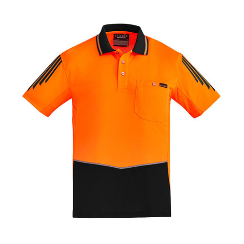 WORKWEAR, SAFETY & CORPORATE CLOTHING SPECIALISTS - Mens Hi Vis Flux S/S Polo