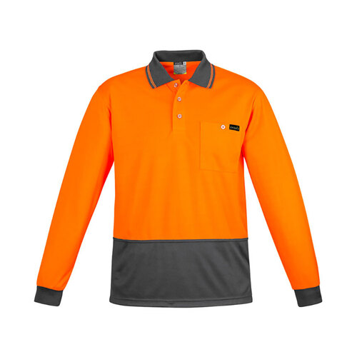 WORKWEAR, SAFETY & CORPORATE CLOTHING SPECIALISTS - Mens Hi Vis Comfort Back L/S Polo