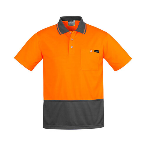 WORKWEAR, SAFETY & CORPORATE CLOTHING SPECIALISTS - Mens Hi Vis Comfort Back S/S Polo