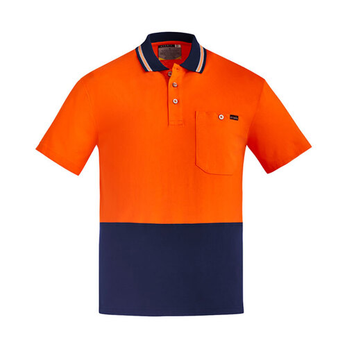 WORKWEAR, SAFETY & CORPORATE CLOTHING SPECIALISTS - Mens Hi Vis Cotton S/S Polo