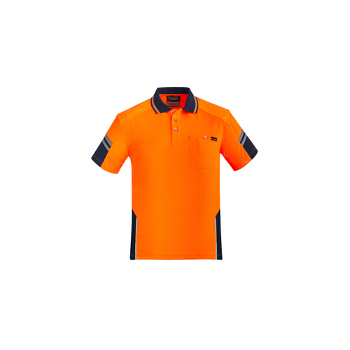 WORKWEAR, SAFETY & CORPORATE CLOTHING SPECIALISTS Mens Reinforced Hi Vis Squad S/S Polo