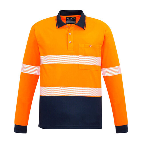 WORKWEAR, SAFETY & CORPORATE CLOTHING SPECIALISTS - Unisex Hi Vis Segmented L/S Polo