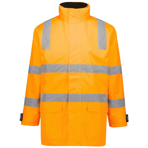 WORKWEAR, SAFETY & CORPORATE CLOTHING SPECIALISTS - Unisex Hi Vis VIC Rail 4 In 1 Waterproof Jacket