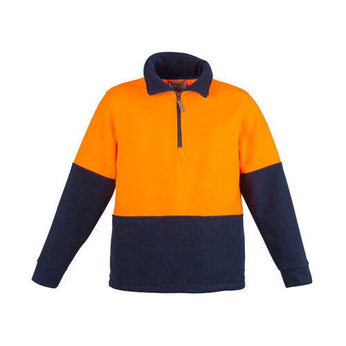 WORKWEAR, SAFETY & CORPORATE CLOTHING SPECIALISTS - Unisex Hi Vis 1/2 Zip Polar Fleece Pullover