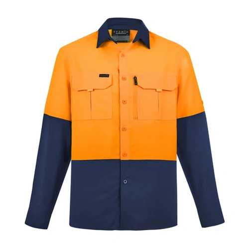 WORKWEAR, SAFETY & CORPORATE CLOTHING SPECIALISTS Mens Hi Vis Outdoor L/S Shirt