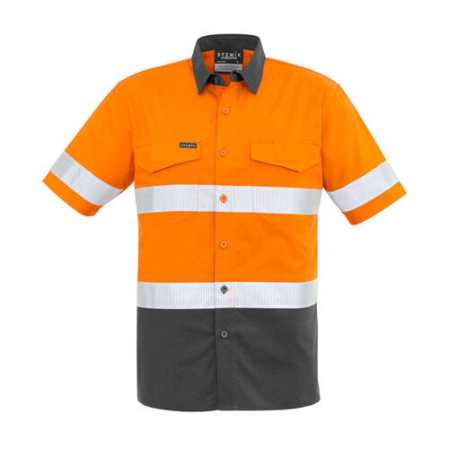 WORKWEAR, SAFETY & CORPORATE CLOTHING SPECIALISTS - Mens Rugged Cooling Hi Vis Taped S/S Shirt