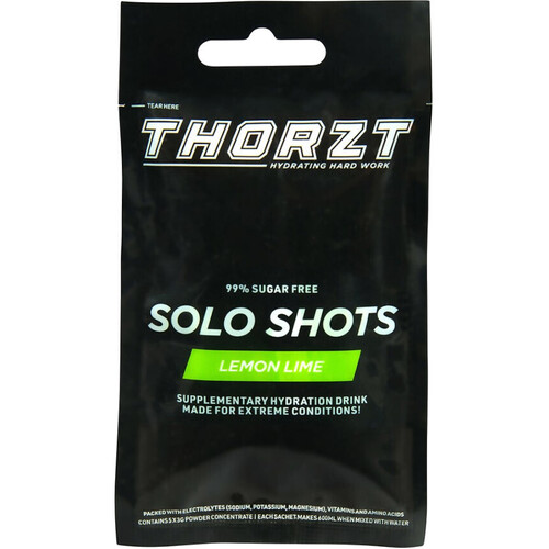 WORKWEAR, SAFETY & CORPORATE CLOTHING SPECIALISTS - THORZT FIVE PACK SUGAR FREE SOLO SHOT LEMON LIME - 5 SACHETS