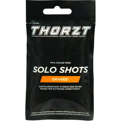 WORKWEAR, SAFETY & CORPORATE CLOTHING SPECIALISTS - THORZT FIVE PACK SUGAR FREE SOLO SHOT ORANGE - 5 SACHETS