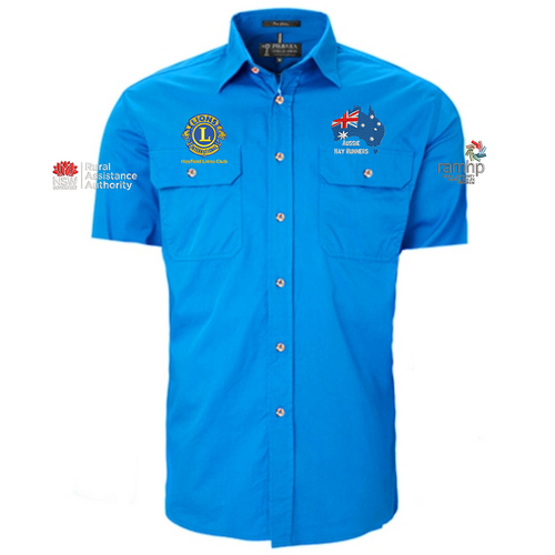 WORKWEAR, SAFETY & CORPORATE CLOTHING SPECIALISTS Open Front Men's Pilbara Shirt - Short Sleeve