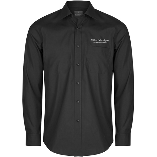 WORKWEAR, SAFETY & CORPORATE CLOTHING SPECIALISTS - Nicholson - Mens Premium Poplin Long Sleeve Shirt