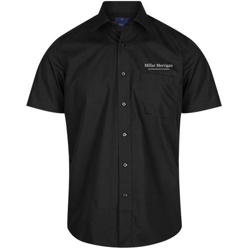 WORKWEAR, SAFETY & CORPORATE CLOTHING SPECIALISTS - NICHOLSON - MEN'S SHORT SLEEVE PREMIUM POPLIN SHIRT