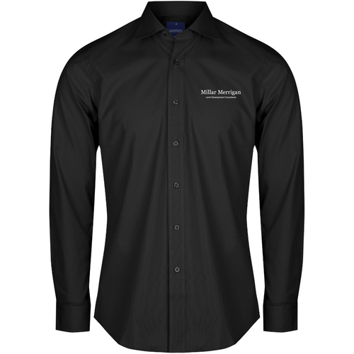 WORKWEAR, SAFETY & CORPORATE CLOTHING SPECIALISTS - Nicholson - Mens Premium Poplin Long Sl Slim Shirt