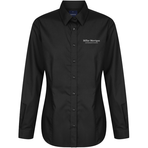 WORKWEAR, SAFETY & CORPORATE CLOTHING SPECIALISTS - Nicholson - Women's Premium Poplin Long Sleeve Shirt