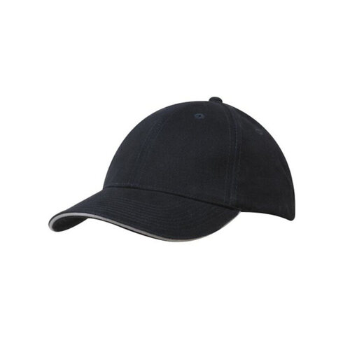 WORKWEAR, SAFETY & CORPORATE CLOTHING SPECIALISTS - Brushed Heavy Cotton Cap with Sandwich Trim