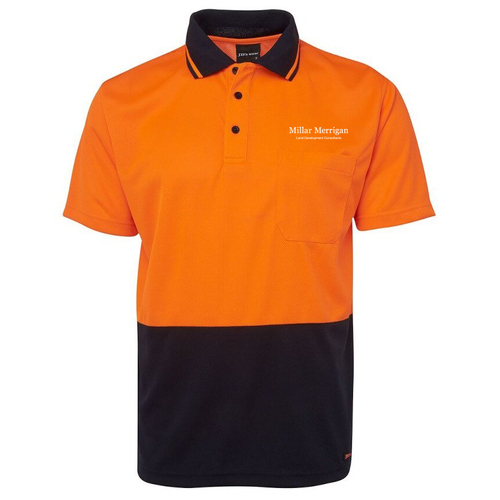 WORKWEAR, SAFETY & CORPORATE CLOTHING SPECIALISTS - JB's HI VIS 4602.1 NON CUFF TRAD POLO