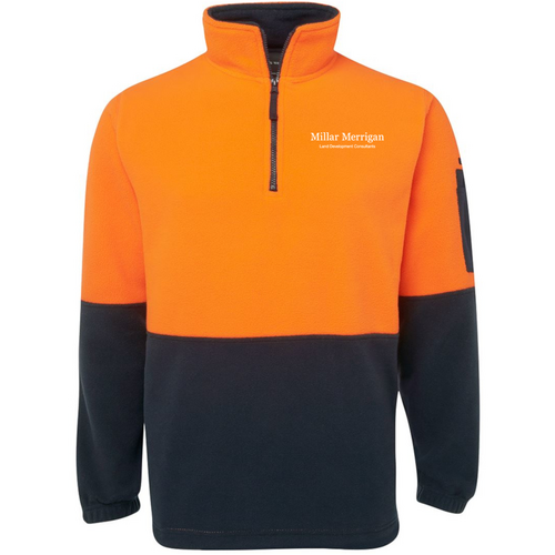 WORKWEAR, SAFETY & CORPORATE CLOTHING SPECIALISTS - JB's HI VIS 1/2 ZIP POLAR FLEECE