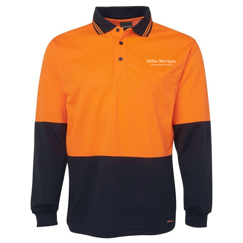 WORKWEAR, SAFETY & CORPORATE CLOTHING SPECIALISTS - JB's HI VIS L/S TRAD POLO