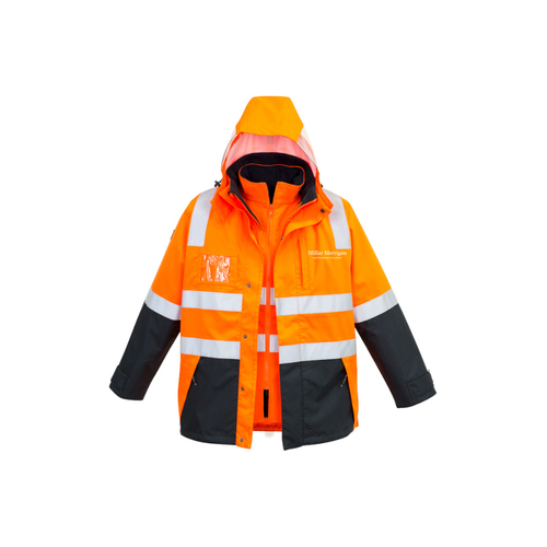 WORKWEAR, SAFETY & CORPORATE CLOTHING SPECIALISTS Mens Hi Vis 4 in 1 Waterproof Jacket