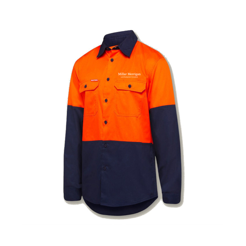 WORKWEAR, SAFETY & CORPORATE CLOTHING SPECIALISTS - Core - Shirt Long Sleeve 2 Tone Vented