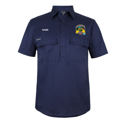 WORKWEAR, SAFETY & CORPORATE CLOTHING SPECIALISTS JB's S/S 150G STRETCH CLOSE FRONT WORK SHIRT