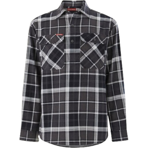 WORKWEAR, SAFETY & CORPORATE CLOTHING SPECIALISTS - CORE - LONG SLEEVE CLOSED FRONT CHECK FLANNEL SHIRT