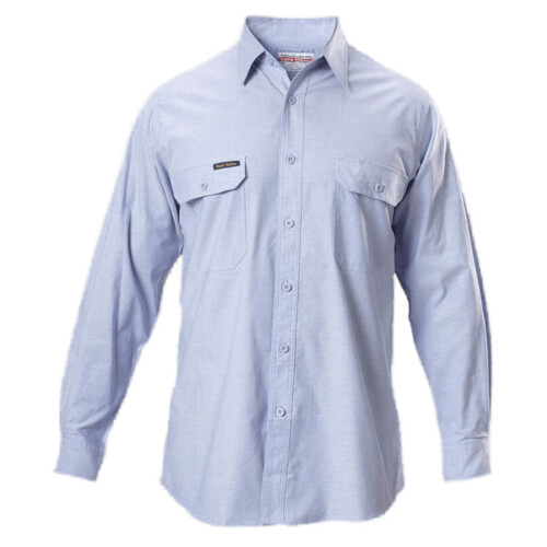 WORKWEAR, SAFETY & CORPORATE CLOTHING SPECIALISTS - DISCONTINUED - Foundations - Cotton Chambray Shirt Long Sleeve